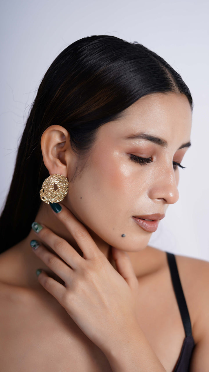 Rough-Finish Earrings