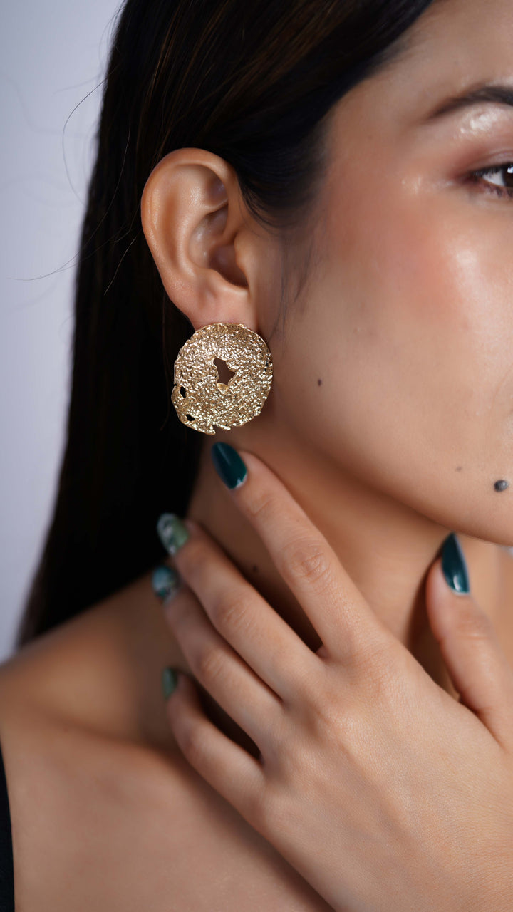 Rough-Finish Earrings