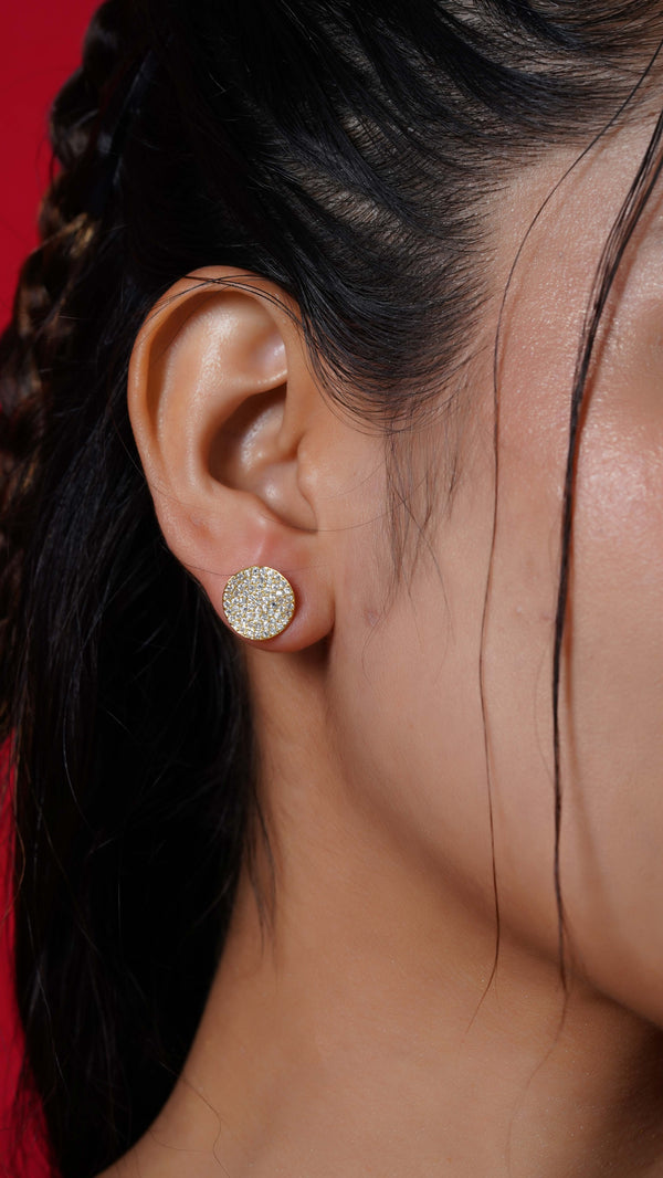 Round Diamond Stud Earrings