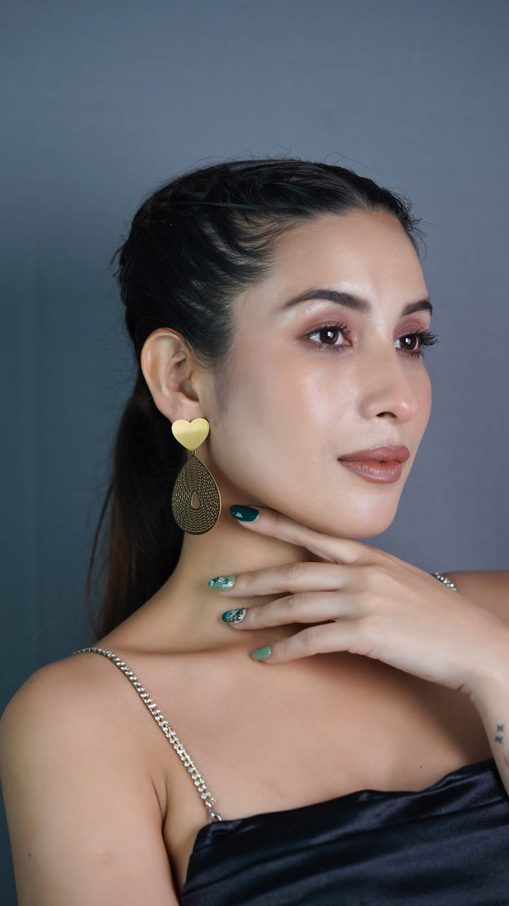 Heart Drop Earrings