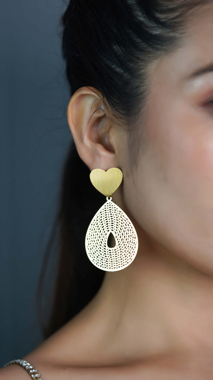 Heart Drop Earrings