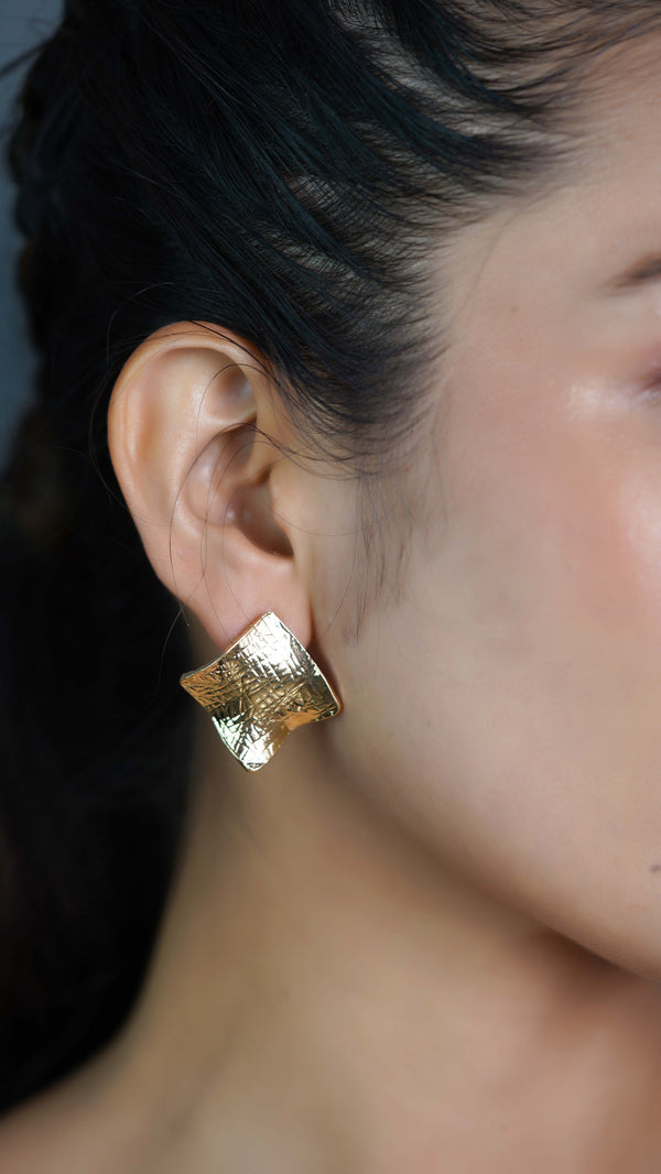 Wavy Gold Earrings