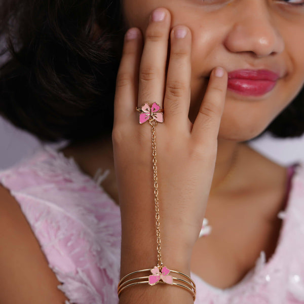 Butterfly Blossom Bracelet With Ring