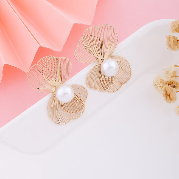 Pearl Petal Earrings