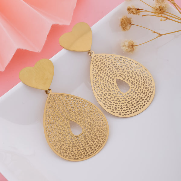 Heart Drop Earrings