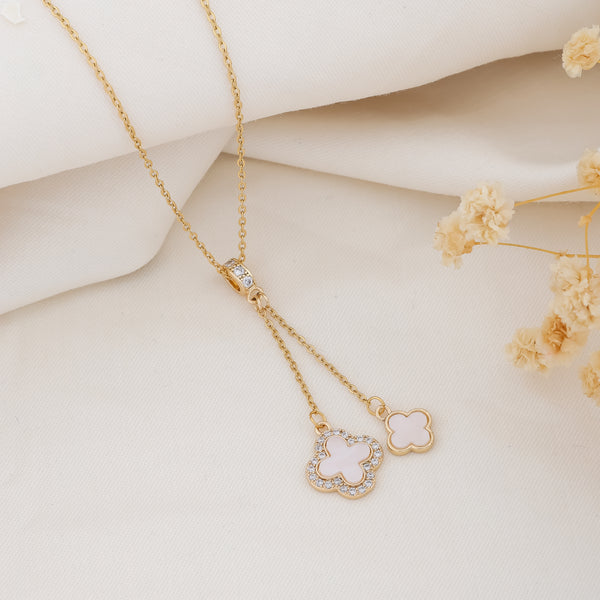 Clover Charm Gold Necklace