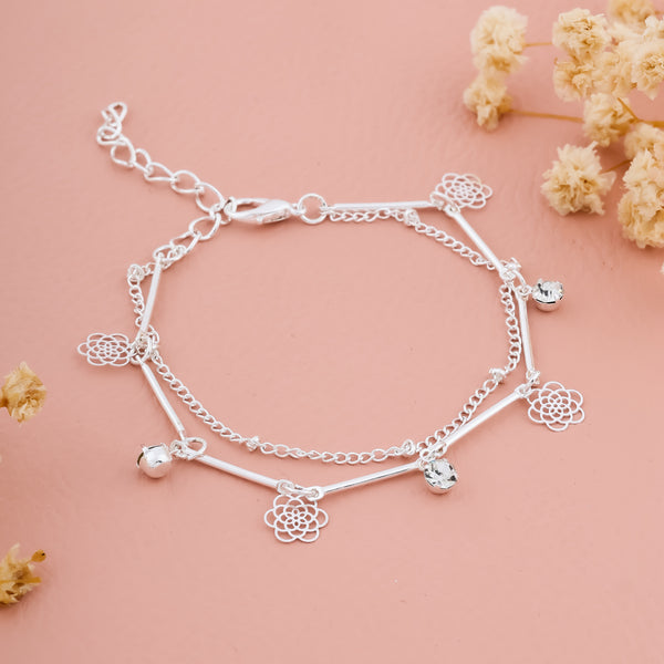 Silver Flower Bracelet