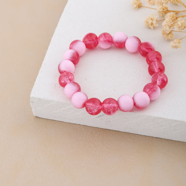 Pink Sunset Beaded Bracelet